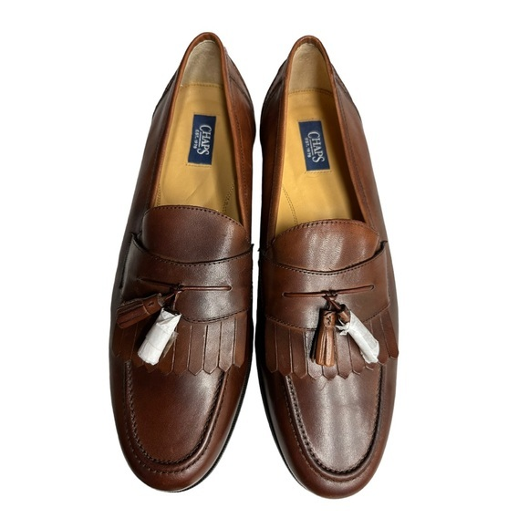 Chaps Ralph Lauren Men's Brown Tassle‎ Loafers NWOT US Sz 12 - Picture 1 of 11